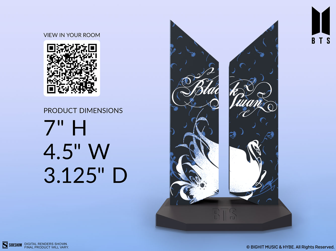 Premium BTS Logo: Black Swan Edition- Prototype Shown