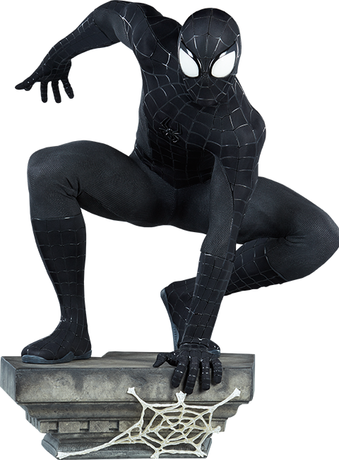 black spiderman figures