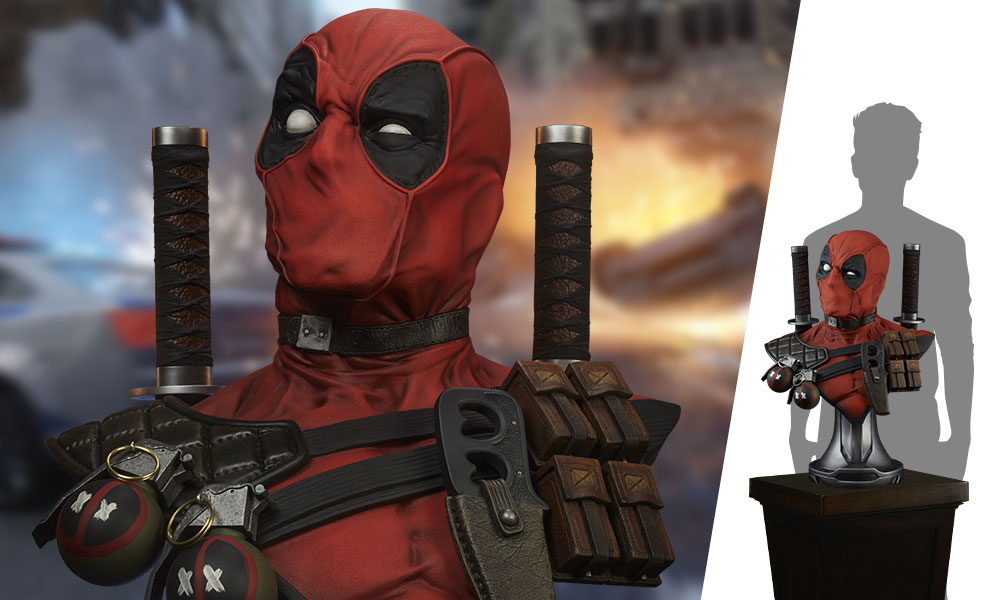 Marvel Deadpool Life Size Bust By Sideshow Collectibles