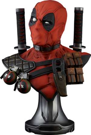 Super Hero Deadpool Bust Resin Statue 13inch Height  1/3 Scale Recast New 