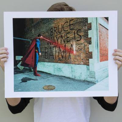 Graffiti War Superman art print