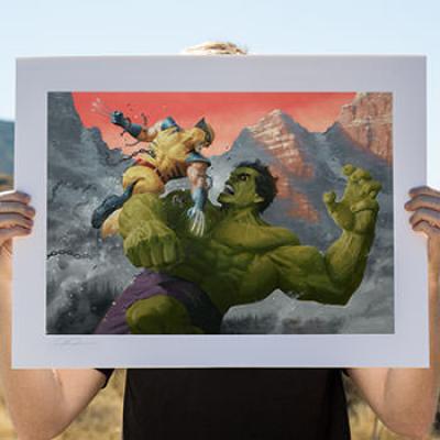 Hulk and Wolverine First Appearance Variant art print