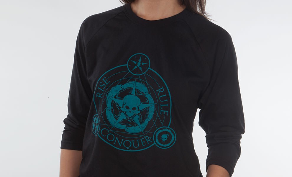 Gallery Feature Image of Unsettled Union Black Raglan T-Shirt T Shirt - Click to open image gallery