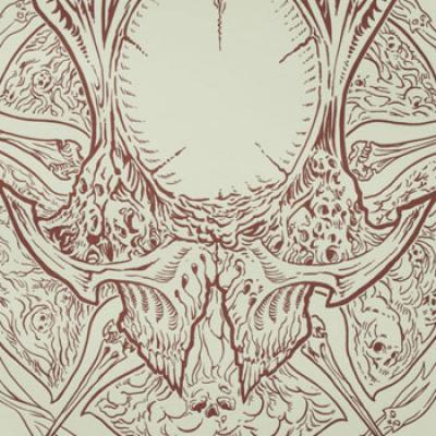 Death Mask Letterpress art print