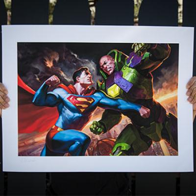 Superman vs Lex Luthor art print