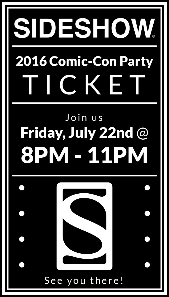2016 Sideshow Comic-Con Party Ticket- Prototype Shown