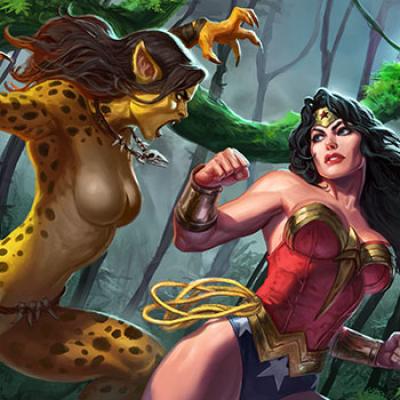 Wonder Woman vs Cheetah art print
