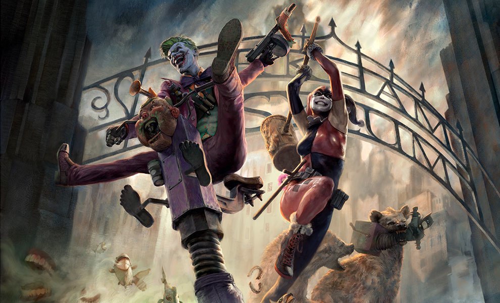 the joker and harley quinn arkham asylum