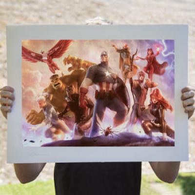 Avengers Team Cap art print