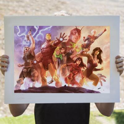 Avengers Team Iron Man art print