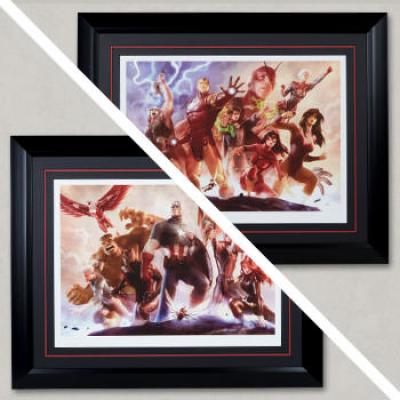 Avengers Team Cap and Iron Man art print