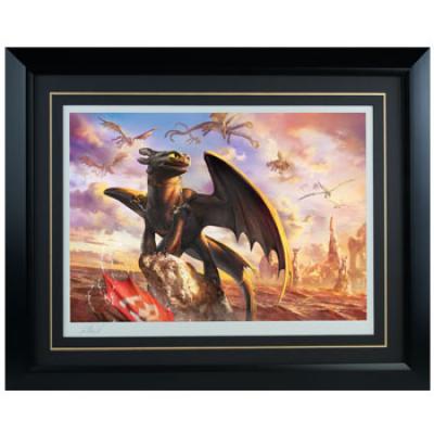 Toothless and the Dragons of Berk art print