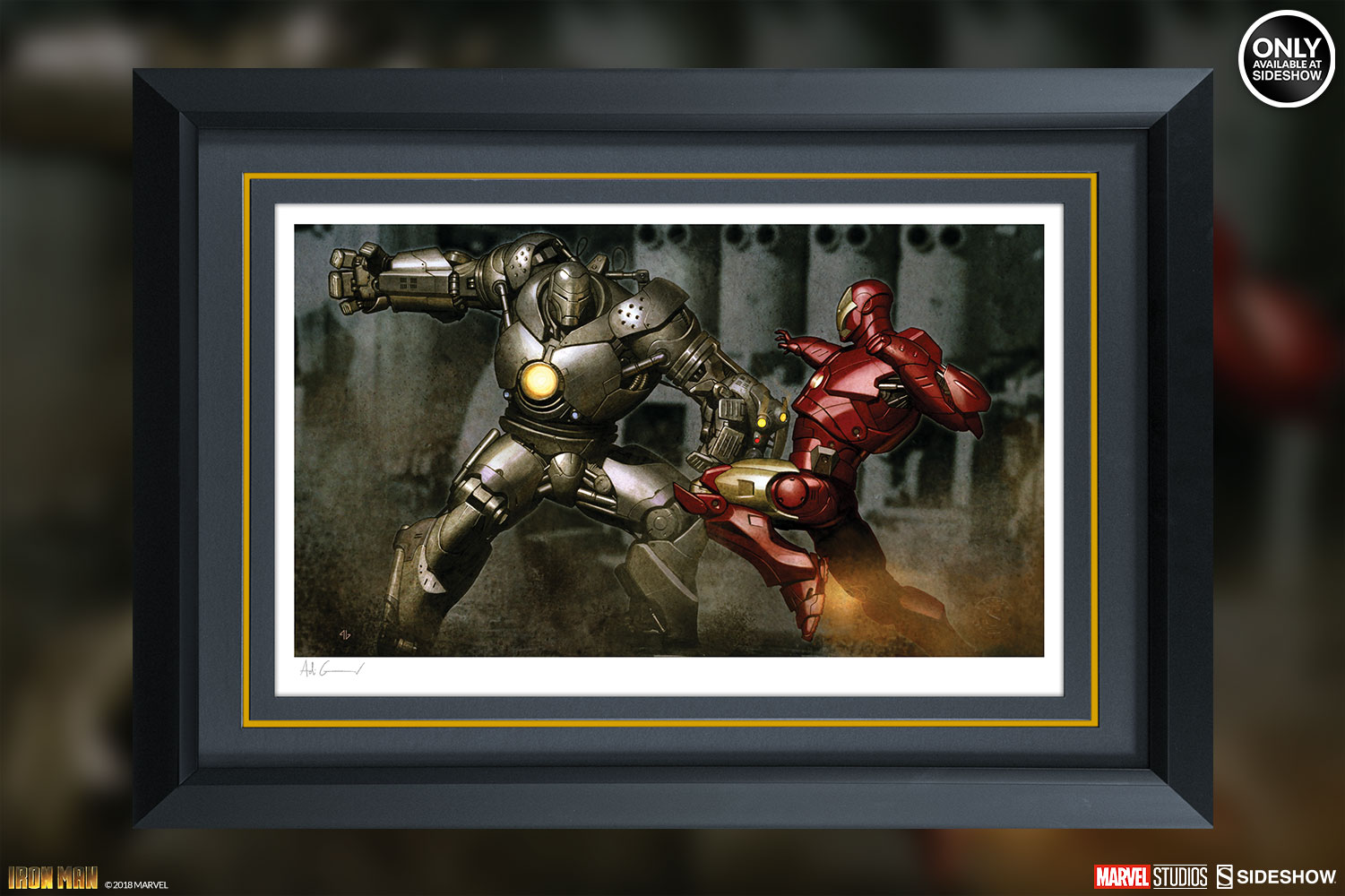 Marvel Iron Man Vs Monger Art Print By Sideshow Collect Iron Man Vs Monger Exclusive Edition
