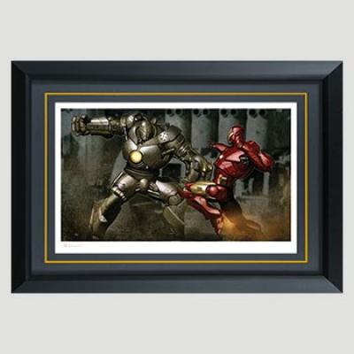 Iron Man vs Iron Monger art print