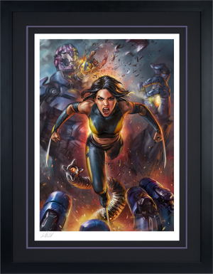 Marvel X-23 Giclée on Paper - Framed Black Art Print 