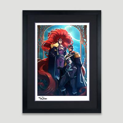 Black Bolt & Medusa art print