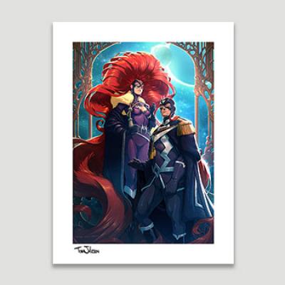 Black Bolt & Medusa art print