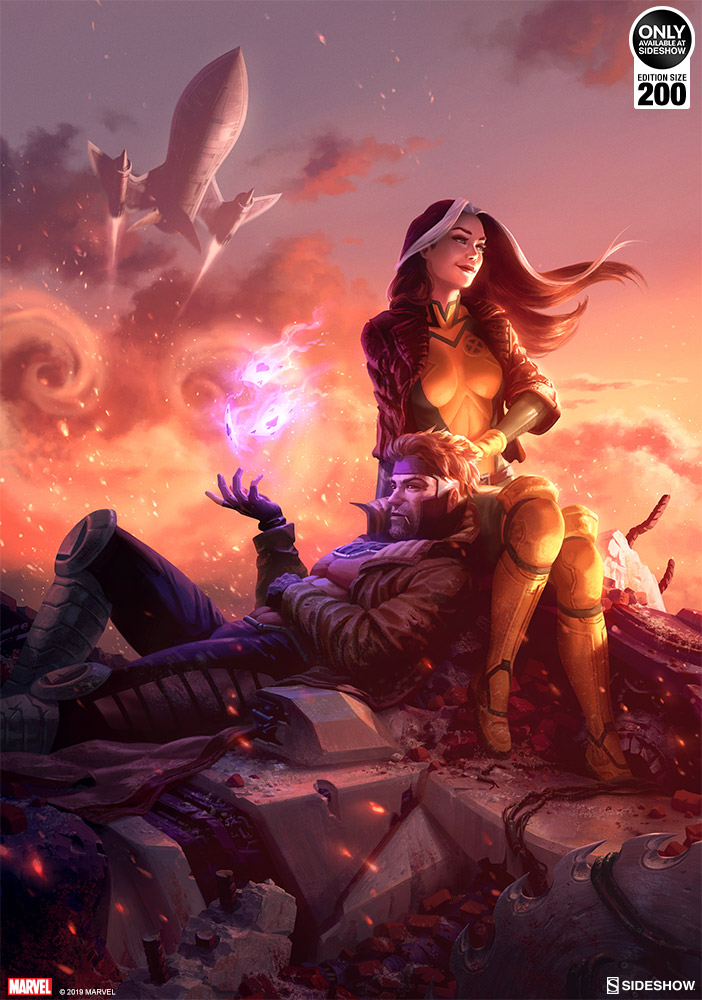 Marvel Rogue Gambit Fine Art Print By Fabian Schlaga Sideshow