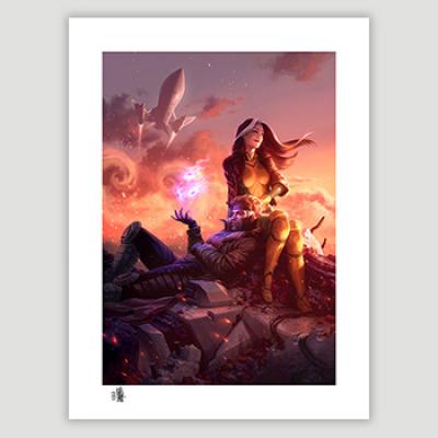 Rogue & Gambit art print