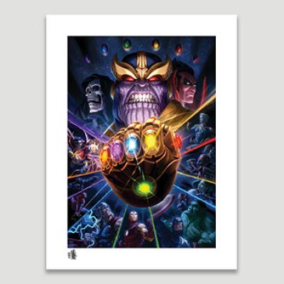 Thanos & Infinity Gauntlet art print