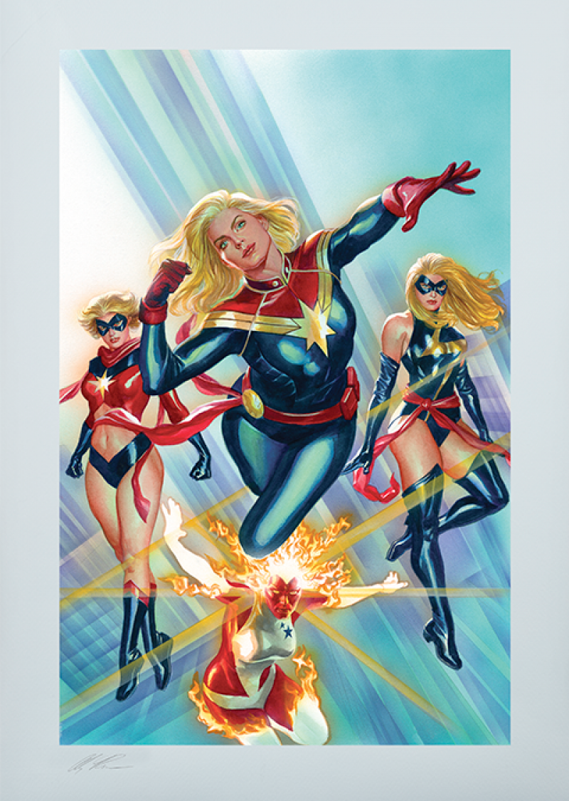 Captain Marvel #1 Art Print by Alex Ross Art