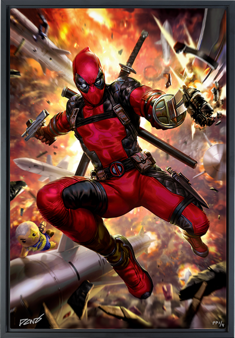 Deadpool: Heat-Seeker HD Aluminum Metal Variant Art Print by Sideshow Collectibles