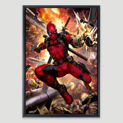 Deadpool: Heat-Seeker HD Aluminum Metal Variant art print