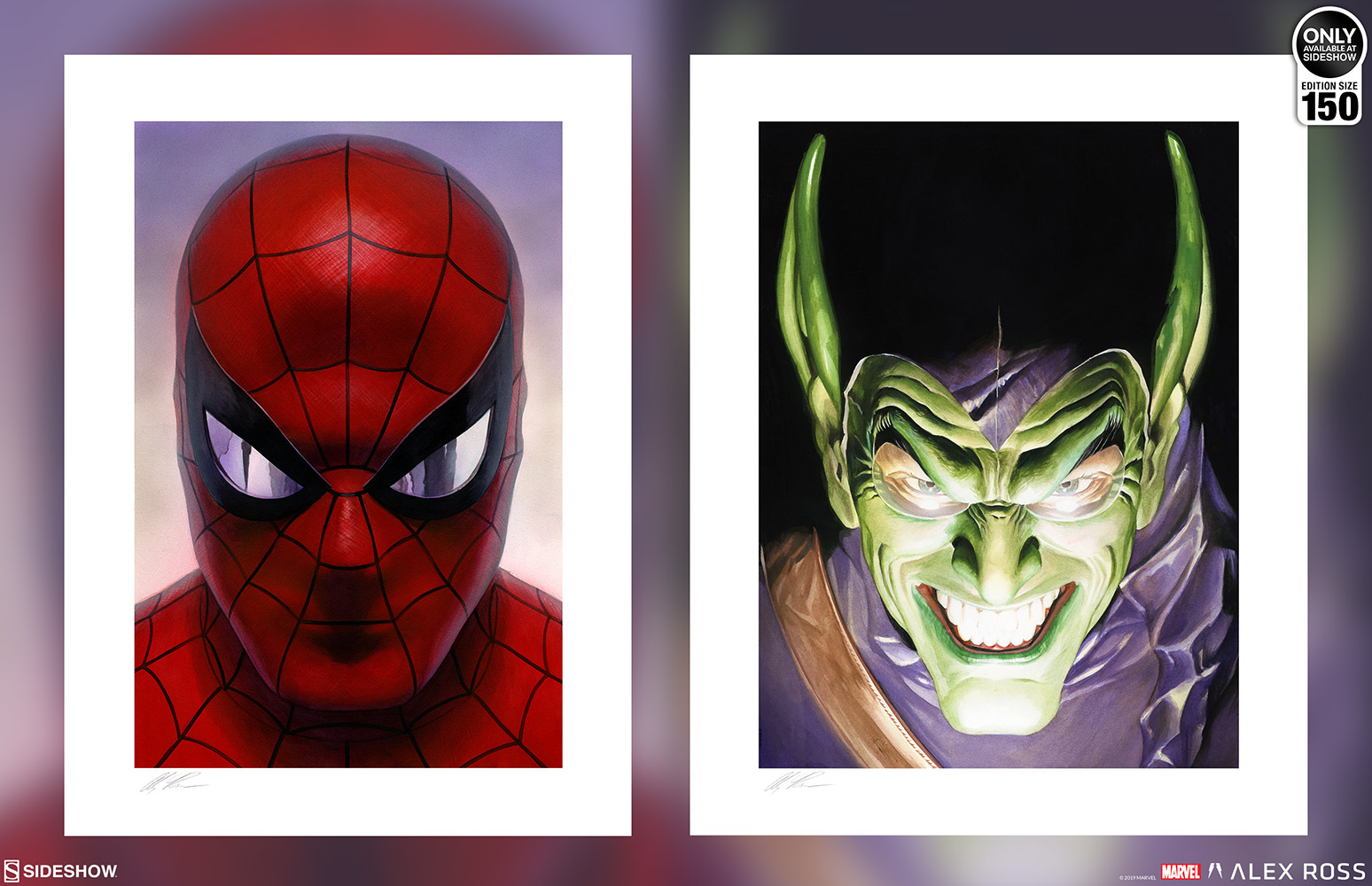 Marvel Spider Man Portraits Of Heroism Amp Green Goblin Portraits Of Villainy Lithograph Set By Alex Ross Art