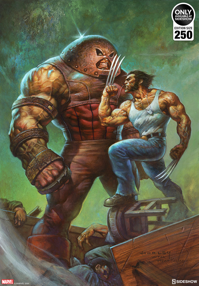 Marvel Juggernaut Vs Wolverine Fine Art Print