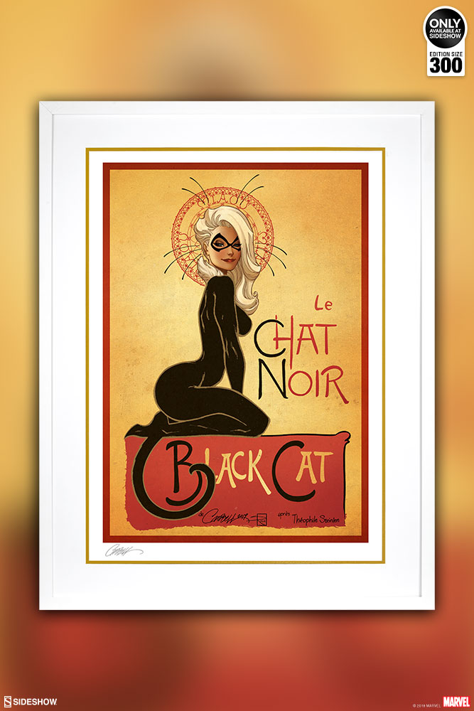 Marvel Le Chat Noir The Black Cat Fine Art Print By J Scott Campbell