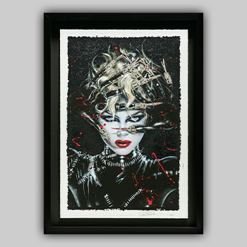 Chat Noir XL Deluxe Diamond Dust Fine Art Print by Olivia De