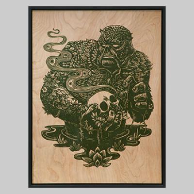 Swamp Thing Print on Wood Variant art print