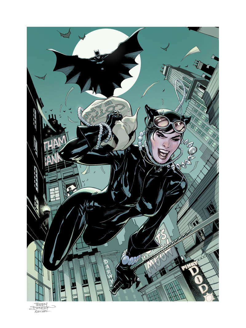 Dc Comics The Getaway Batman And Catwoman Fine Art Print By Terry Rachel Dodson Sideshow Fine Art Prints