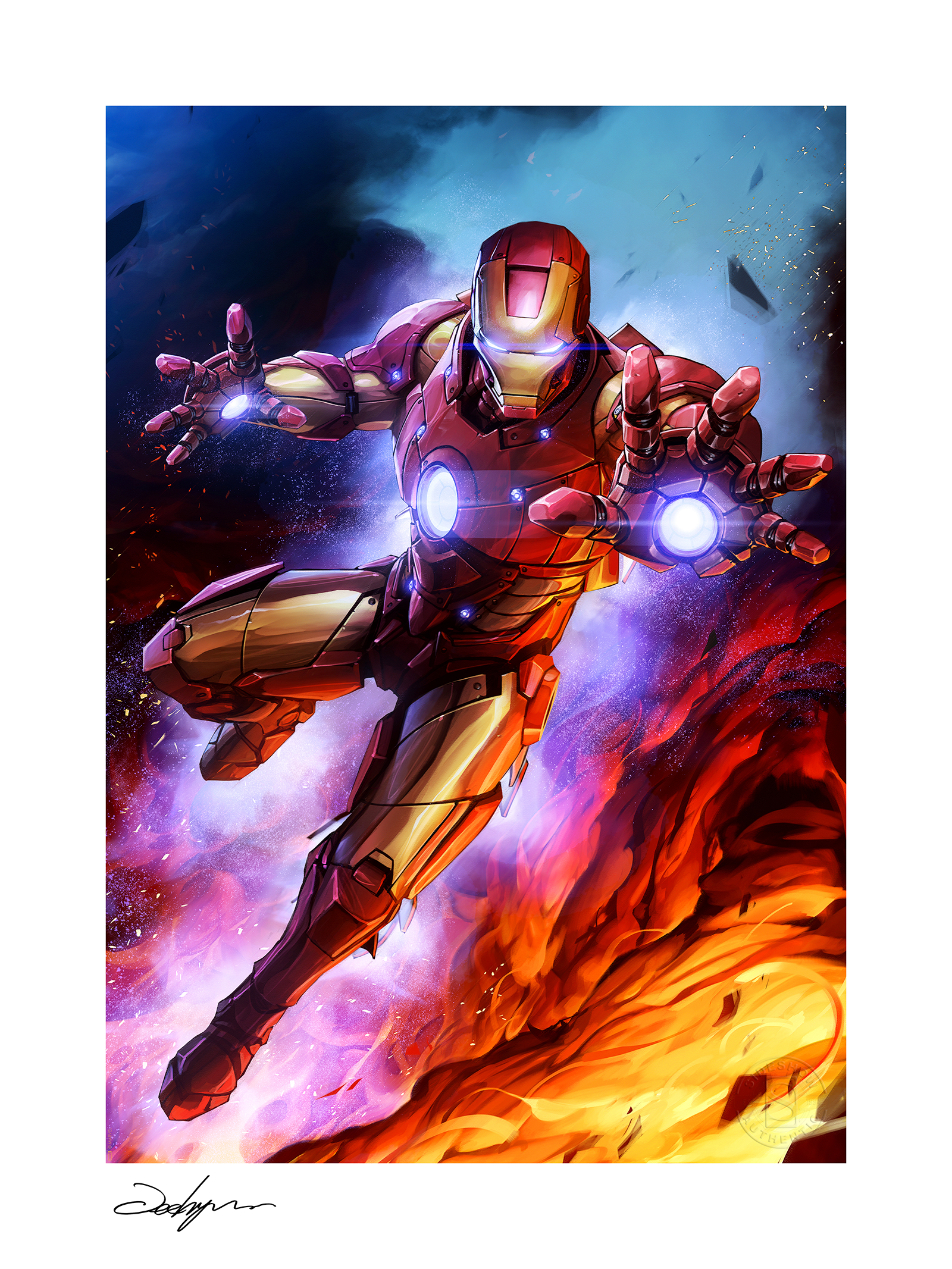 iron man fine art print by jeehyung lee sideshow collectibles