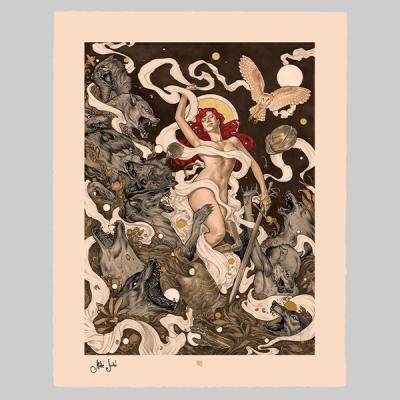 Red art print