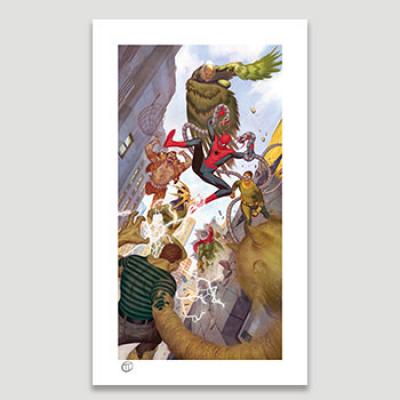 Spider-Man vs Sinister Six art print