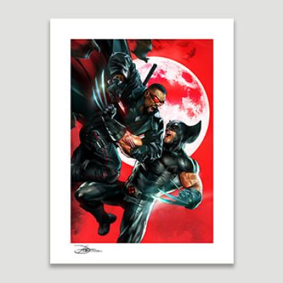 Wolverine vs Blade art print
