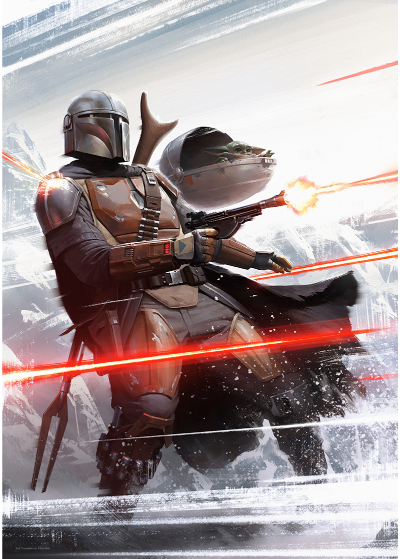 The Mandalorian and the Child Art Print by ACME Archives