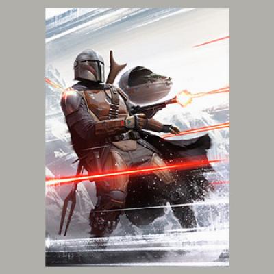 The Mandalorian and the Child art print