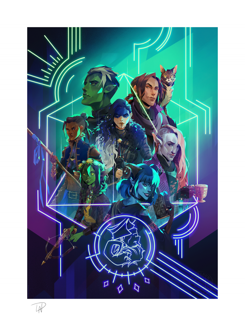 The Mighty Nein: Nat 20! Art Print by Sideshow Collectibles