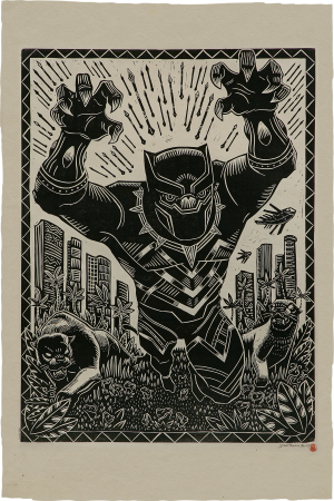 Linocut - Unframed - 20 x 30 Portrait