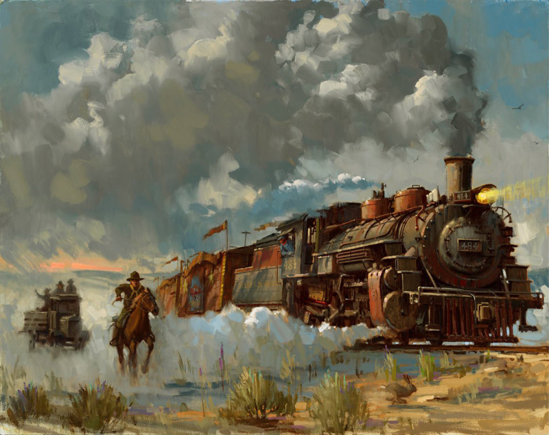 Chasing the Iron Horse Art Print by ACME Archives