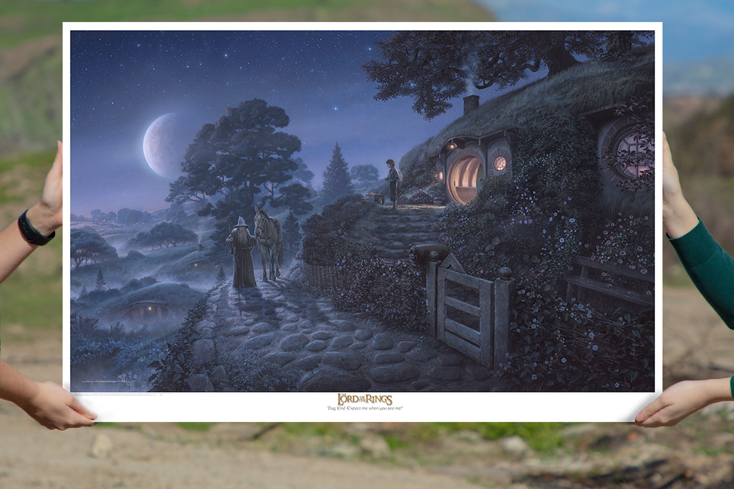Bag End: Expect Me When You See Me! The Lord of the Rings Art Print
