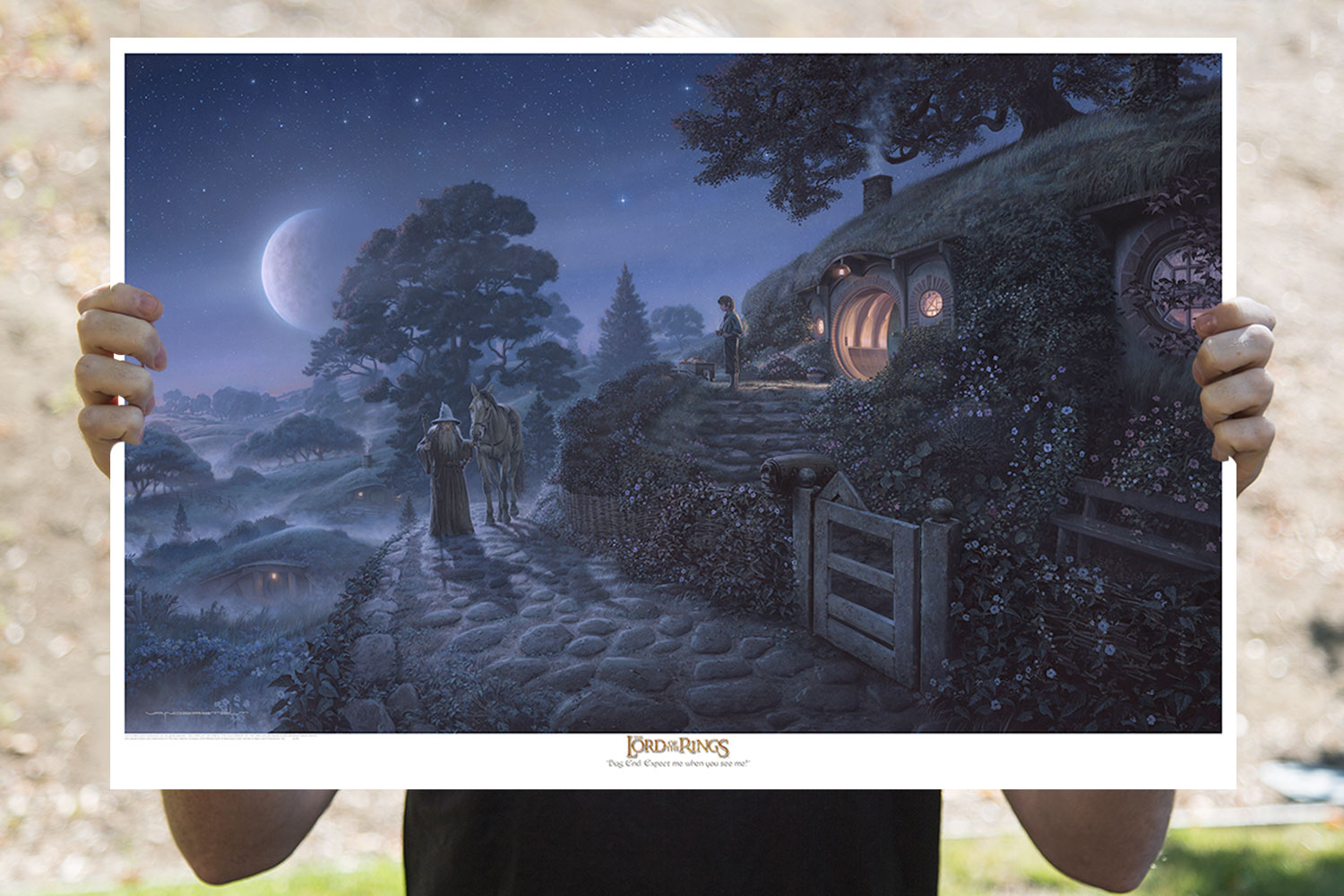 Bag End: Expect Me When You See Me! The Lord of the Rings Art Print