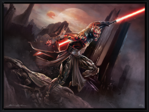 Star Wars Darth Maul™: Savage Rage Giclée on Canvas Black Frame 25.5 x 19.5 Art Print 
