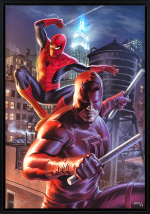 Daredevil & Spider-Man Fine Art Print by Sideshow | Sideshow