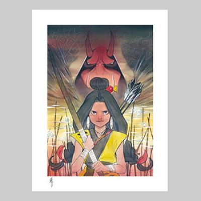 Demon Days: Moonstar & Red Hulk art print