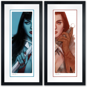 Vampirella & Red Sonja - Black Frame - 12 x 28