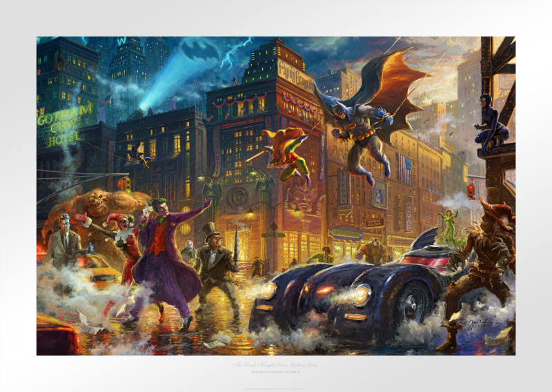 The Dark Knight Saves Gotham City Art Print by Art Brand Studios