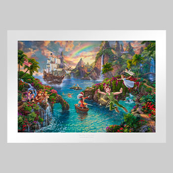 18 X 27 S N Limited Edition Paper Thomas Kinkade Disney Peter Pan S Never Land Garden Poster Home Garden Theveterinarymedicine Com